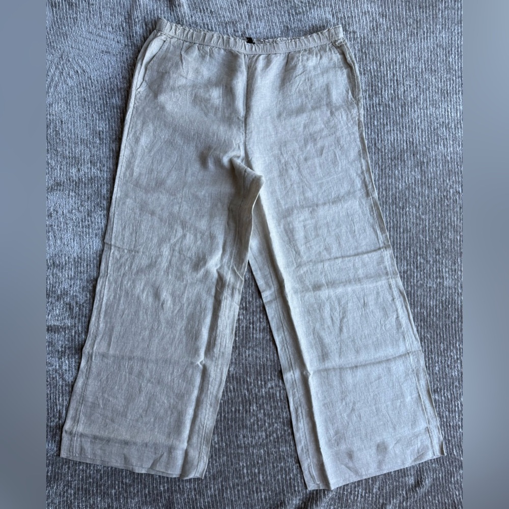 J.Crew Stratus Pant in Linen Flax Size L - Picture 2 of 6